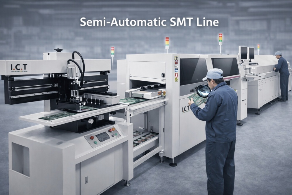 Semi-Automatic SMT Line Linie SMT semi-automată