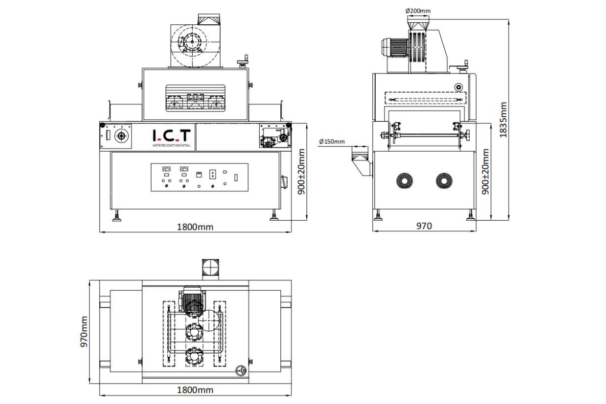 Dimensiunea cuptorului UV