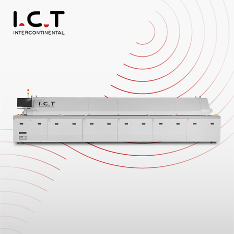 ICT-L12 |Cuptor de lipit cu reflow personalizat cu 12 zone Cuptor cu reflow cu azot LED