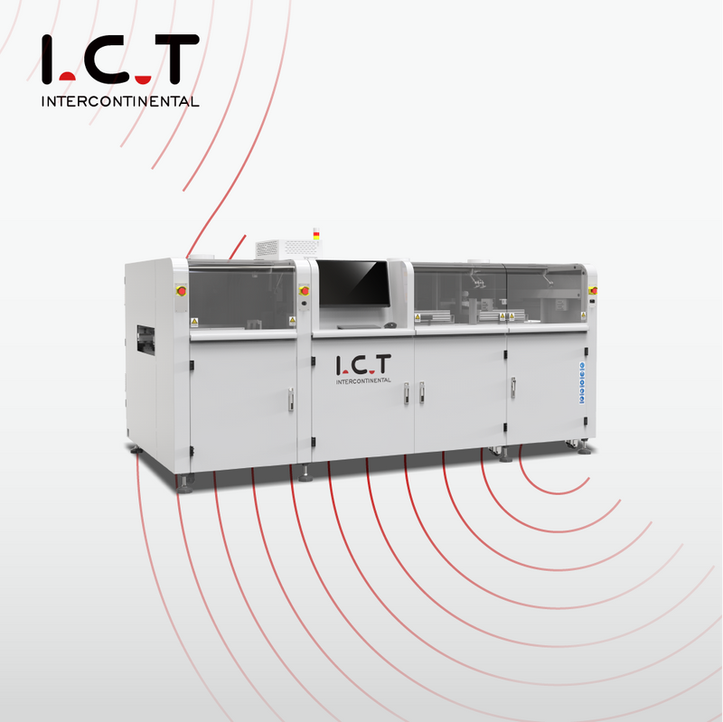 ICT-SS550P1 |Mașină de lipit cu undă selectivă PCB online complet automată cu 2 vase de lipit 