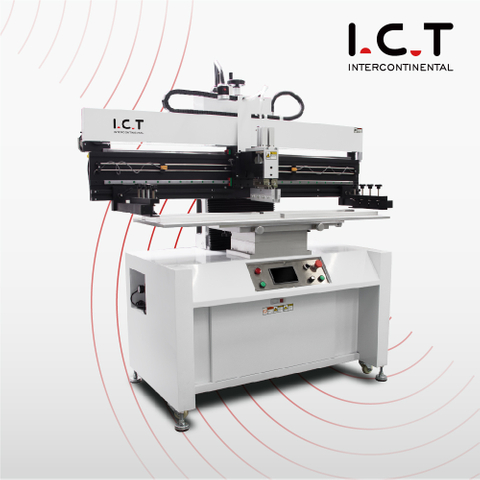 TIC |Racletă duală de lucru stabilă Imprimantă de șabloane SMT semi automată