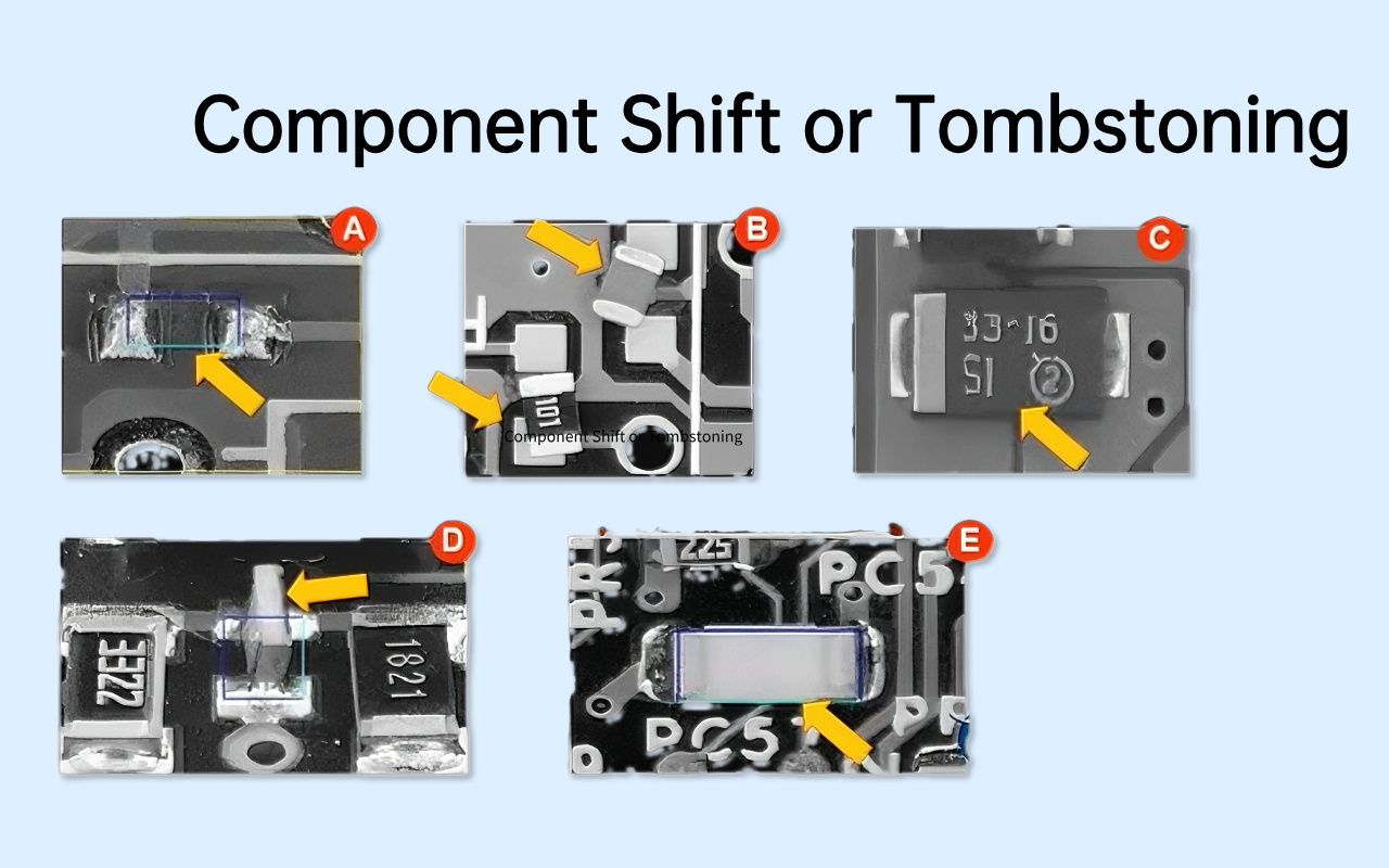 5. Defecte AOI excelează la — Unde razele X sunt mai puțin eficiente