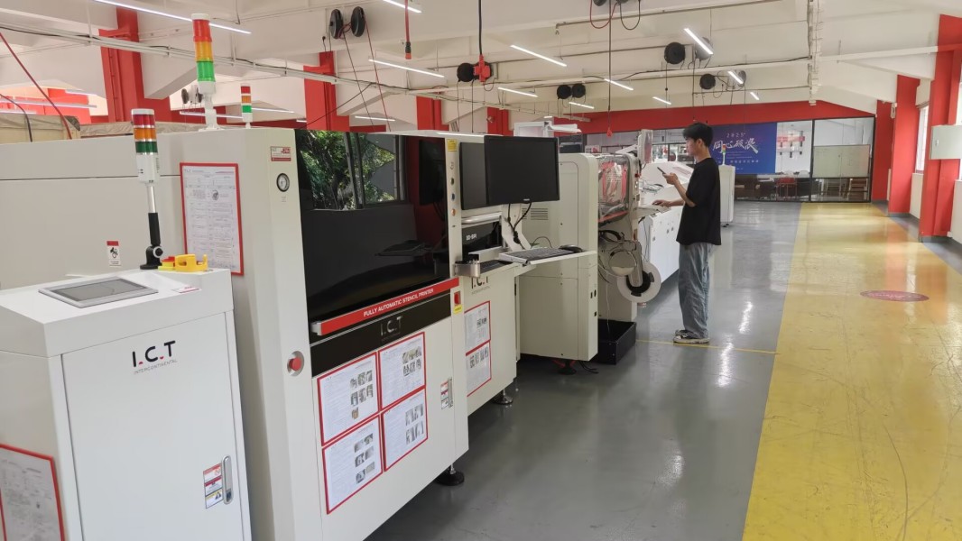 Inginer care inspectează funcționalitatea echipamentului la sediul ICT &icirc;nainte de expediere.