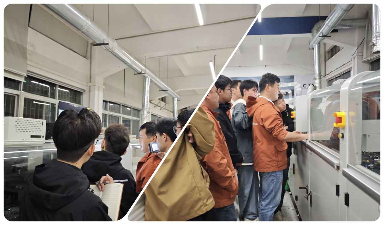 Inginerii TIC primesc instruire pentru lipirea prin val selectiv