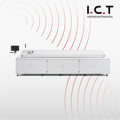 TIC |Mașină de cuptor cu reflow SMT fără plumb cu testare a temperaturii, cuptor de lipit prin reflow Echipament SMT I Rison