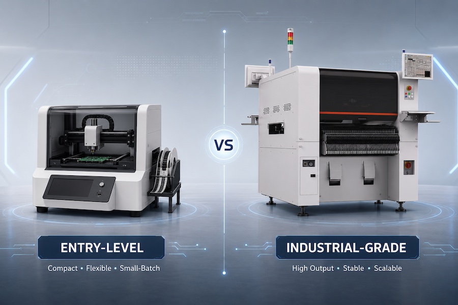 2-10 Entry-level vs industriale Pick and Place Machines