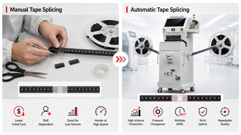 Proces manual vs automat de &icirc;mbinare a benzii.webp