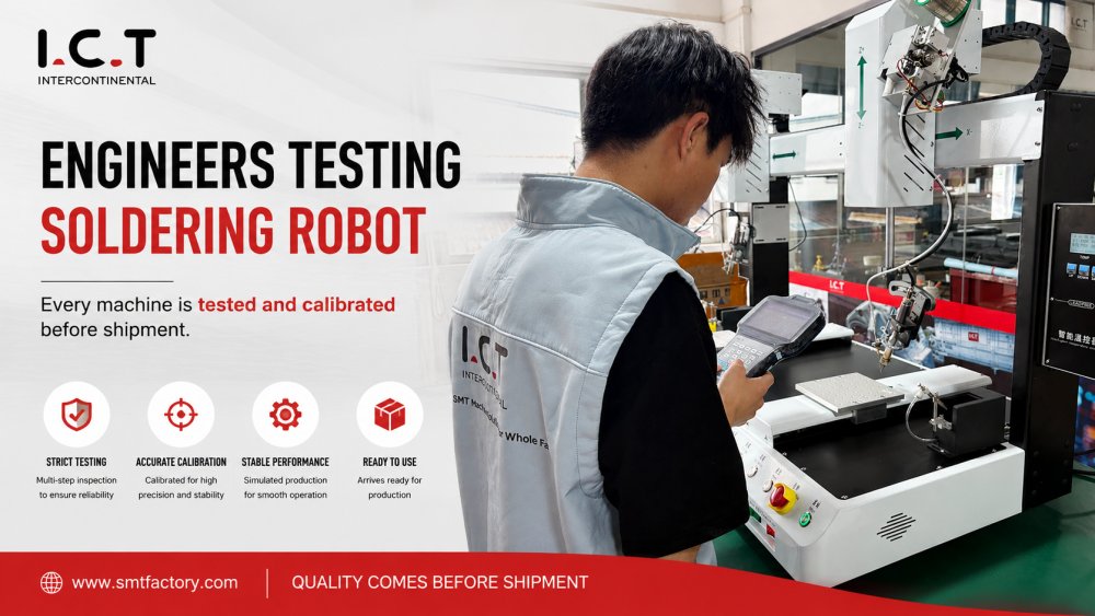 Inginerii testează robotul de lipit &icirc;nainte de expediere.jpg