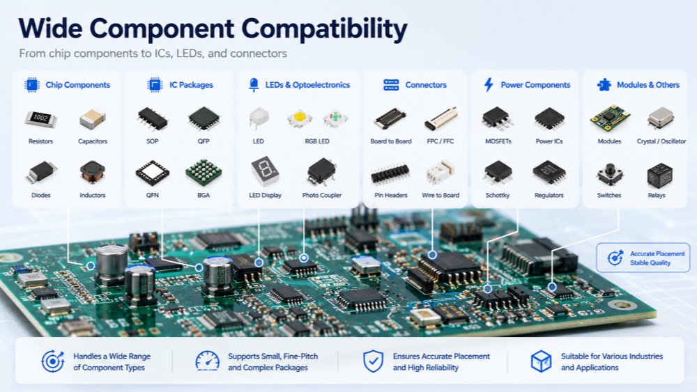 Compatibilitate largă de componente