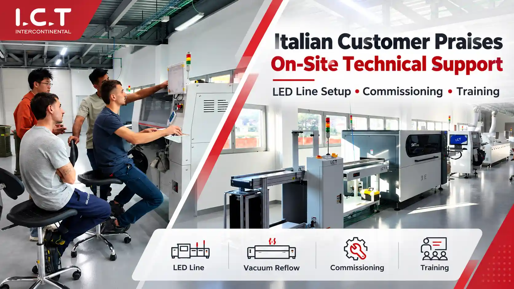 Producătorul italian de LED-uri laudă asistența tehnică la fața locului TIC pentru noua linie de producție LED.webp