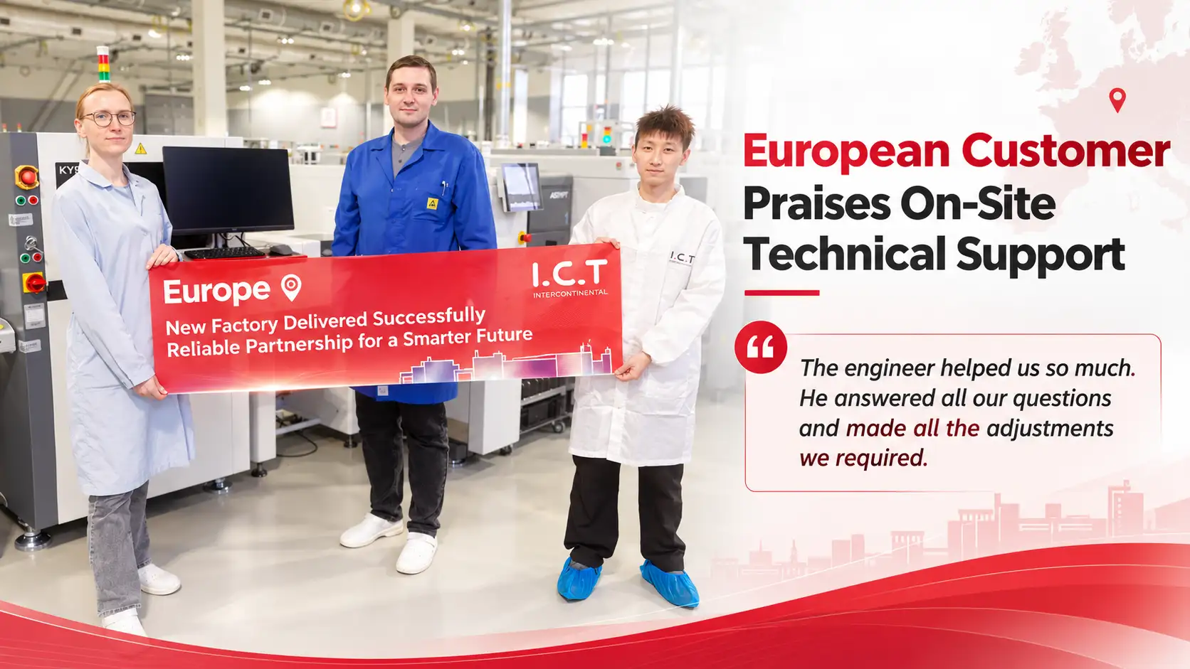 Clientul european laudă asistența tehnică la fața locului TIC pentru SPI AOI Training.webp
